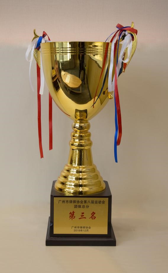 2016年12月本所获市律协第八届运动会团体总分第三名