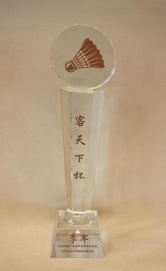 2016年本所获省养老协会会员单位羽毛球联谊赛季军